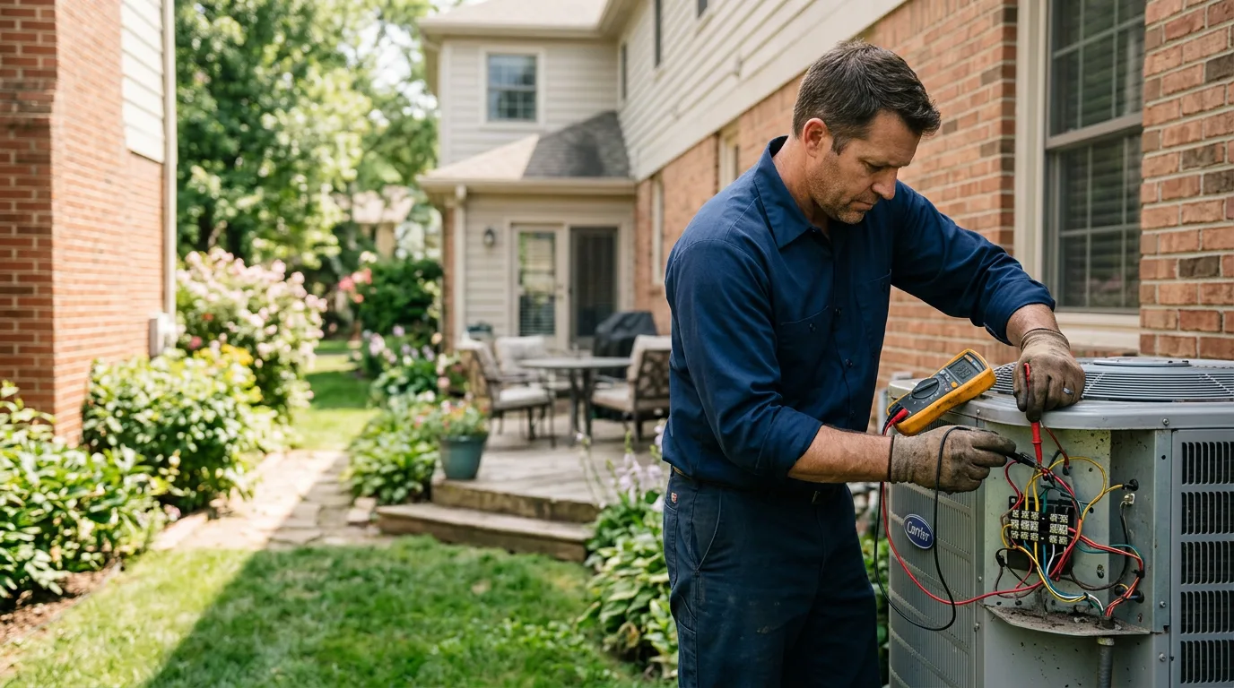 HVAC technician working near Oak Ridge, PA